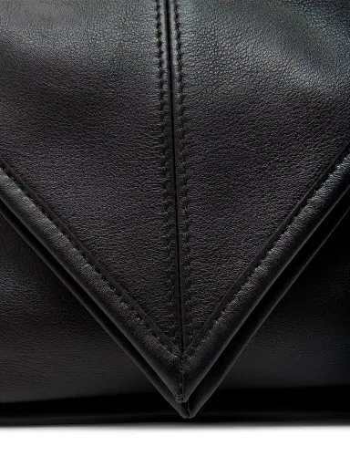 Bottega Veneta Men's Baby Sawyer Silky Leather Shoulder Bag - Black Silver | Thumbnail 6 Bottega Veneta Men's Baby Sawyer Silky Leather Shoulder Bag - Black Silver | Thumbnail 6