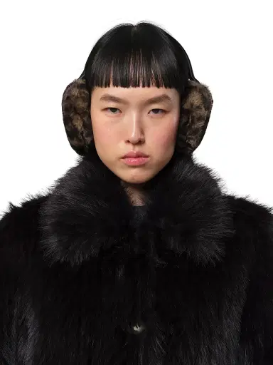 Apparis Women's Esme Faux-Fur Earmuffs - Dark Leopard | Thumbnail 2 Apparis Women's Esme Faux-Fur Earmuffs - Dark Leopard | Thumbnail 2