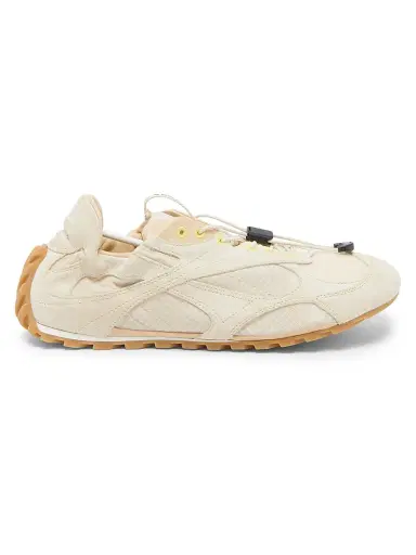 Bottega Veneta Women's Orbit Suede Low-Top Sneakers - String Tufo - Size 5 | Thumbnail 1