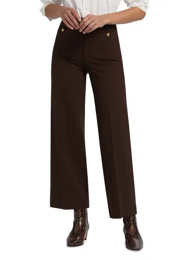 Frame Women's Slim Palazzo Pleated Trousers - Americano - Size 12 | Thumbnail 3 Frame Women's Slim Palazzo Pleated Trousers - Americano - Size 12 | Thumbnail 3
