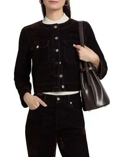 Rails Women's Capistrano Denim Jacket - Chocolate Flocking | Thumbnail 3
