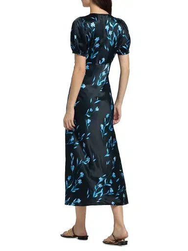 Rails Women's Junia Puff-Sleeve Floral Midi-Dress - Blue Carnation | Thumbnail 5 Rails Women's Junia Puff-Sleeve Floral Midi-Dress - Blue Carnation | Thumbnail 5
