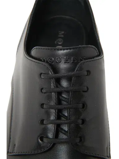 Alexander McQueen Men's Artie Leather Lace-Up Loafers - Black - Size 7 | Thumbnail 6