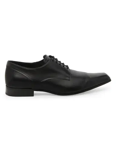Alexander McQueen Men's Artie Leather Lace-Up Loafers - Black - Size 7 | Thumbnail 1