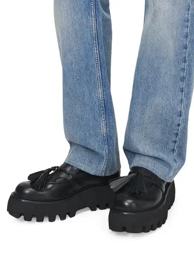 Alexander McQueen Men's Sofa Leather Platform Loafers - Black - Size 9 | Thumbnail 5
