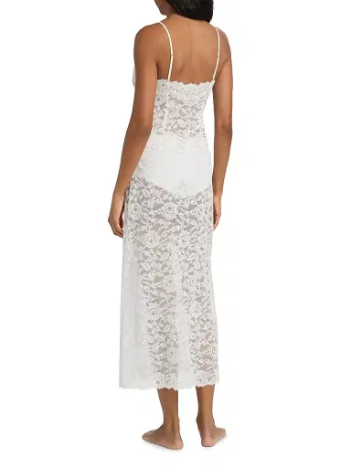 Natori Women's Peony Lace Chemise Gown - White - Size XL | Thumbnail 4 Natori Women's Peony Lace Chemise Gown - White - Size XL | Thumbnail 4