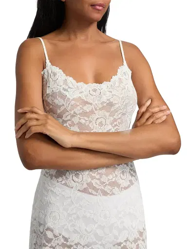 Natori Women's Peony Lace Chemise Gown - White - Size XL | Thumbnail 5 Natori Women's Peony Lace Chemise Gown - White - Size XL | Thumbnail 5