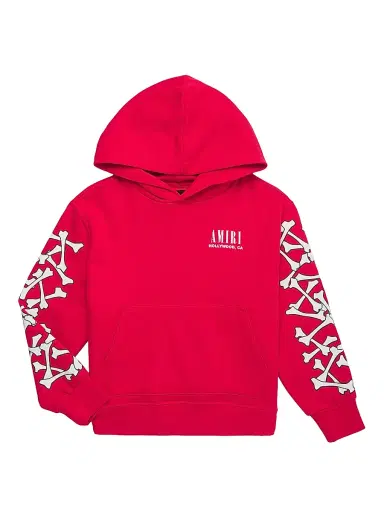 AMIRI Little Kid's & Kid's Logo Bones Hoodie - Red - Size 4 | Thumbnail 1 AMIRI Little Kid's & Kid's Logo Bones Hoodie - Red - Size 4 | Thumbnail 1