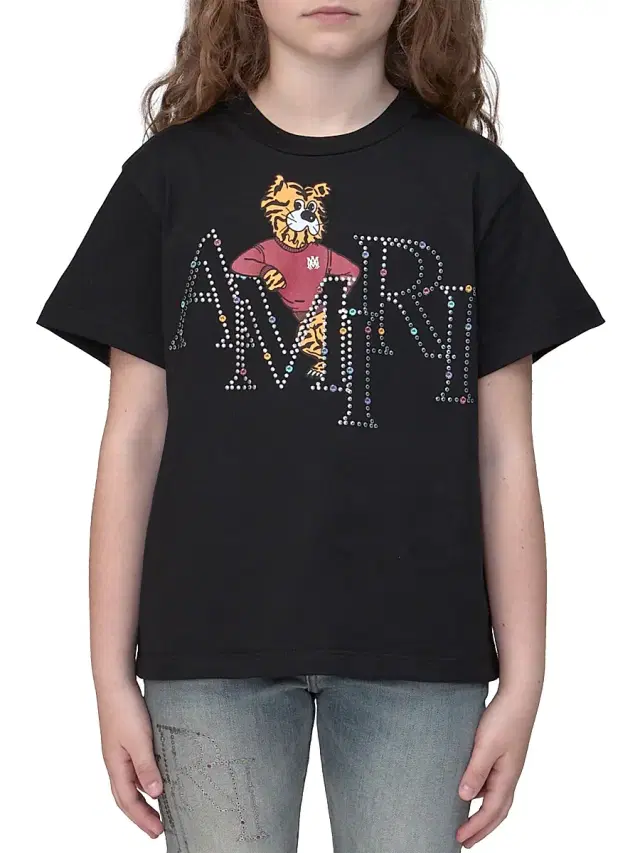 Little Kid's & Kid's Staggered Tiger T-Shirt - Black