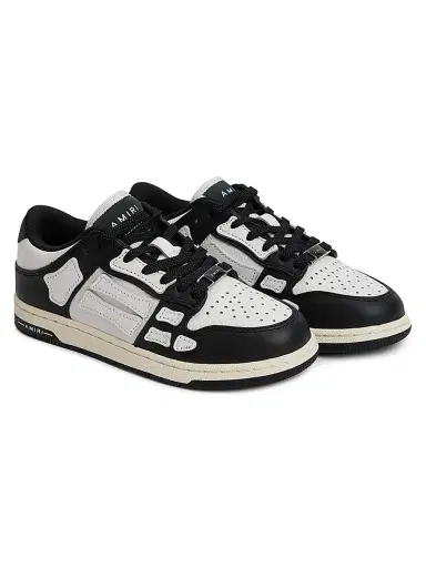 Amiri Kid's Skel Bi-Color Leather Low-Top Sneakers - Black White 13 (Child) | Thumbnail 2 Amiri Kid's Skel Bi-Color Leather Low-Top Sneakers - Black White 13 (Child) | Thumbnail 2