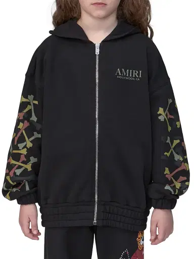 AMIRI Little Kid's & Kid's Bones Zip Hoodie - Black - Size 6 | Thumbnail 1 AMIRI Little Kid's & Kid's Bones Zip Hoodie - Black - Size 6 | Thumbnail 1