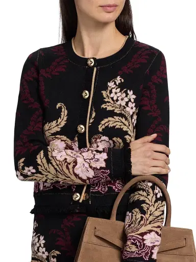 Cara Cara Women's Livi Wool-Cotton Jacquard Jacket - Nouvea Black - Size XS | Thumbnail 6 Cara Cara Women's Livi Wool-Cotton Jacquard Jacket - Nouvea Black - Size XS | Thumbnail 6