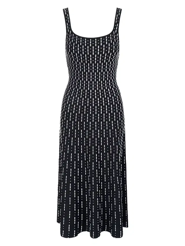 Women's Ellison Printed Tank Midi-Dress - Black Geo