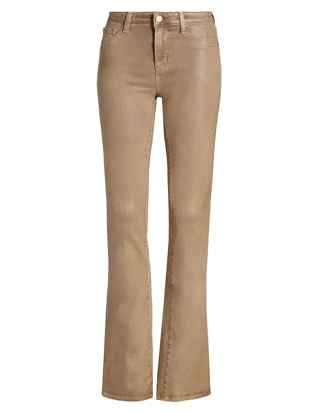 Women's Selma Coated Baby Bootcut Jeans - Medium Brown
