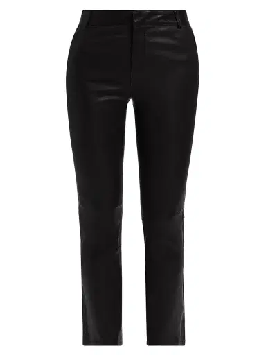 L'Agence Women's Ketra Leather Baby Boot-Cut Trousers - Black - Size 12 | Thumbnail 1