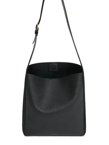 MANSUR GAVRIEL Women's Leather & Suede Box Tote Bag - Black | Thumbnail 3