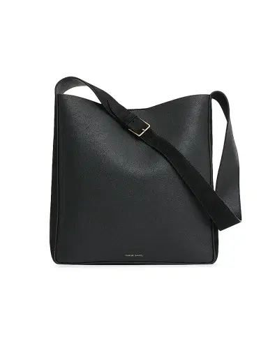 MANSUR GAVRIEL Women's Leather & Suede Box Tote Bag - Black | Thumbnail 1