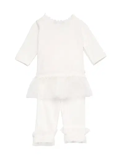 Macis Design Baby Girl's 5-Piece Wrap Top, Pants, Headband, Booties & Blanket Set - Ivory Light Pink - Size 12 Months | Thumbnail 3 Macis Design Baby Girl's 5-Piece Wrap Top, Pants, Headband, Booties & Blanket Set - Ivory Light Pink - Size 12 Months | Thumbnail 3