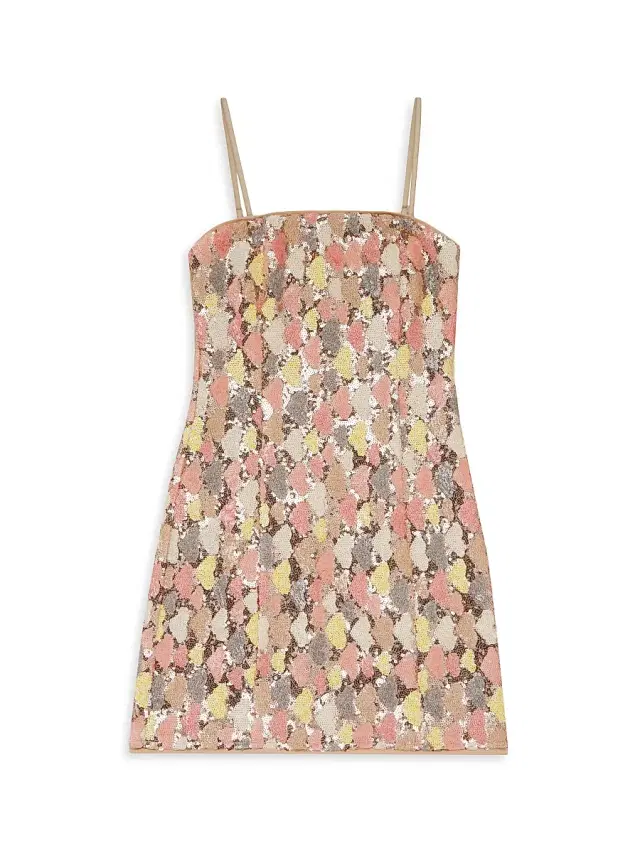 Theme Girl's Maizy Sequined Sleeveless Dress - Pastel Multi