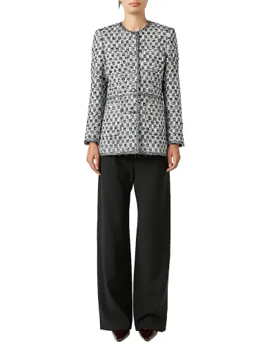 LIBEROWE Women's Diya Tweed Jacket - Silver - Size Medium | Thumbnail 2