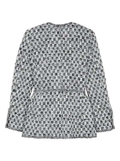LIBEROWE Women's Diya Tweed Jacket - Silver - Size Medium | Thumbnail 3