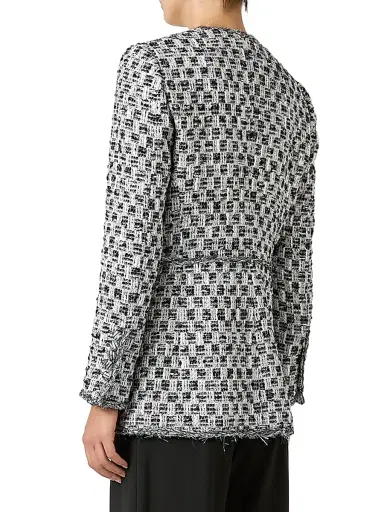 LIBEROWE Women's Diya Tweed Jacket - Silver - Size Medium | Thumbnail 5