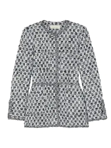 LIBEROWE Women's Diya Tweed Jacket - Silver - Size Medium | Thumbnail 1