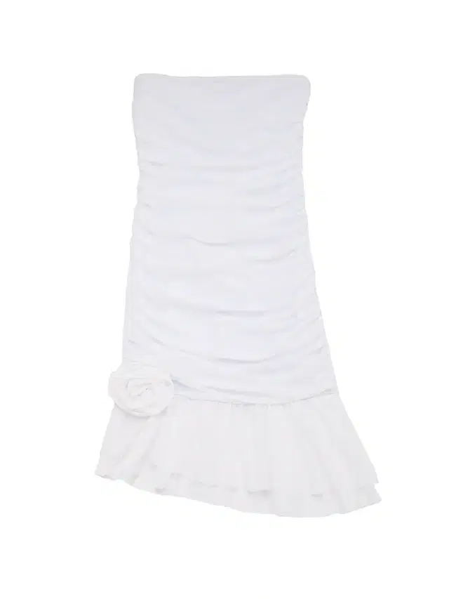 Theme Girl's Silvie Lame Ruffle Rose Dress - White