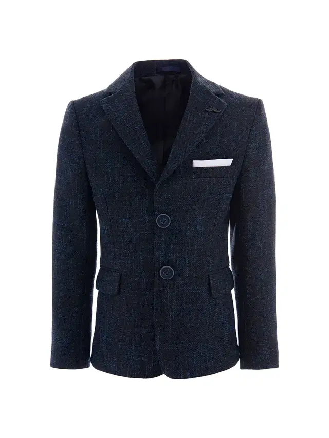 Little Boy's & Boy's Peak Lapel Blazer - Navy