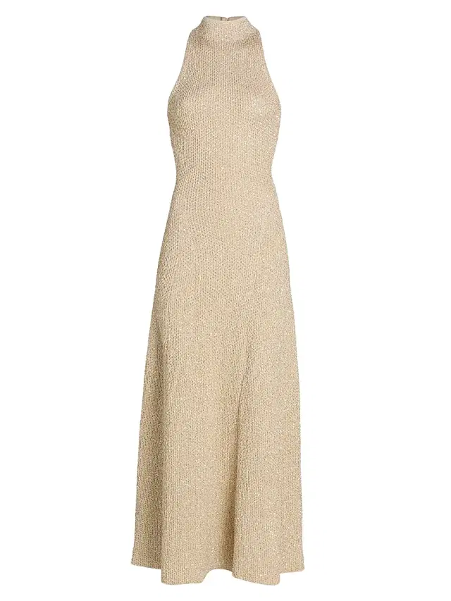 Ronny Kobo Women's Alania Sequined Knit Maxi Dress - Champagne