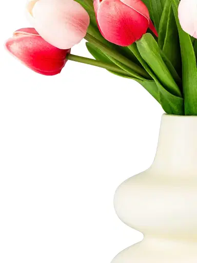 CocoBella Lilou Real Touch Tulip Arrangement - Fuchsia White Pink | Thumbnail 2 CocoBella Lilou Real Touch Tulip Arrangement - Fuchsia White Pink | Thumbnail 2