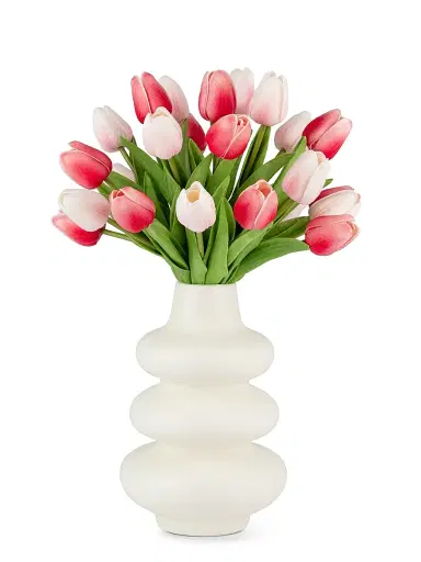 CocoBella Lilou Real Touch Tulip Arrangement - Fuchsia White Pink | Thumbnail 1 CocoBella Lilou Real Touch Tulip Arrangement - Fuchsia White Pink | Thumbnail 1