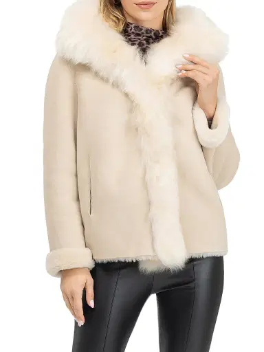 Gorski Women's Merino Toscana Lamb Jacket - Ivory - Size XL | Thumbnail 2 Gorski Women's Merino Toscana Lamb Jacket - Ivory - Size XL | Thumbnail 2