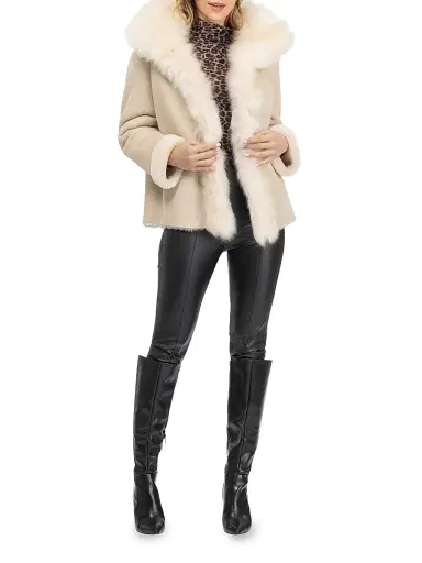 Gorski Women's Merino Toscana Lamb Jacket - Ivory - Size XL | Thumbnail 6 Gorski Women's Merino Toscana Lamb Jacket - Ivory - Size XL | Thumbnail 6