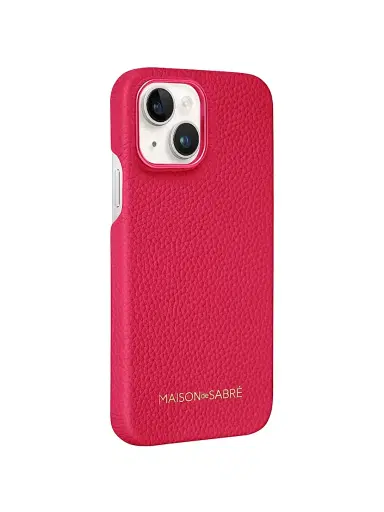 MAISON de SABRÉ Women's Leather Phone Case (iPhone 15) - Shibuya Fuchsia | Thumbnail 3