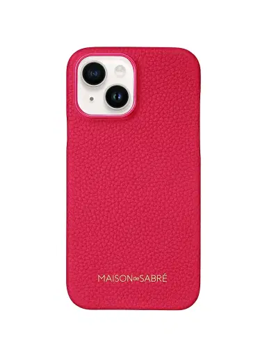 MAISON de SABRÉ Women's Leather Phone Case (iPhone 15) - Shibuya Fuchsia | Thumbnail 1