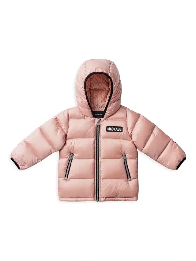 Baby Girl's Noko Hooded Down Jacket - Rose 12 Months