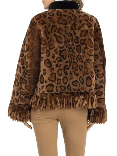 Gorski Women's Shearling Lamb Coat with Fringes - Lprd Black - Size XL | Thumbnail 5 Gorski Women's Shearling Lamb Coat with Fringes - Lprd Black - Size XL | Thumbnail 5