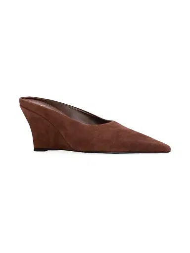 Black Suede Studio Women's Aysha 70MM Suede Wedges - Brownie Suede - Size 9 | Thumbnail 2