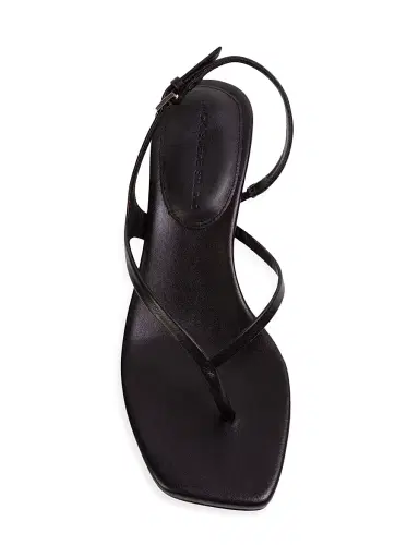 Black Suede Studio Women's Mehak 35MM Leather Sandals - Black Leather | Thumbnail 5 Black Suede Studio Women's Mehak 35MM Leather Sandals - Black Leather | Thumbnail 5