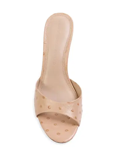 Black Suede Studio Women's Freddie 65MM Ostrich Mules - Nude Ostrich Leather - Size 11 | Thumbnail 5 Black Suede Studio Women's Freddie 65MM Ostrich Mules - Nude Ostrich Leather - Size 11 | Thumbnail 5