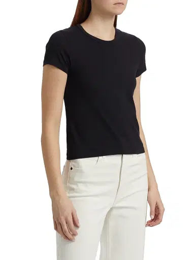 SLVRLAKE Women's Cotton Baby T-Shirt - Raven - Size Large | Thumbnail 4