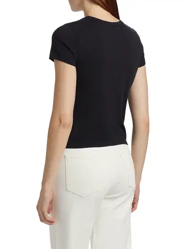 SLVRLAKE Women's Cotton Baby T-Shirt - Raven - Size Large | Thumbnail 5