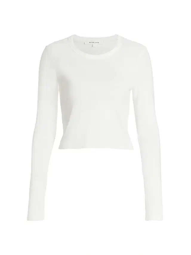 SLVRLAKE Women's Cotton Baby-Fit Tee - Natural White