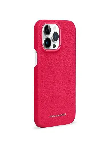 MAISON de SABRÉ Leather Phone Case (iPhone 14 Pro) - Shibuya Fuchsia | Thumbnail 2
