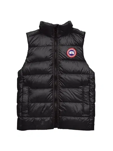 Canada Goose Girl's Crofton Logo Puffer Vest - Black | Thumbnail 1 Canada Goose Girl's Crofton Logo Puffer Vest - Black | Thumbnail 1
