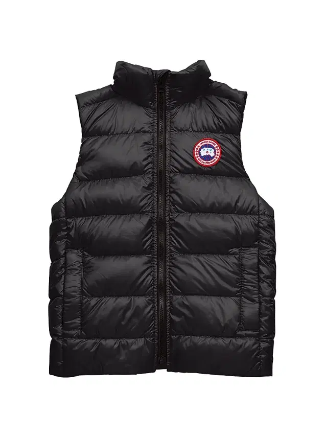 Girl's Crofton Logo Puffer Vest - Black