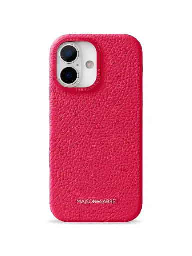 MAISON de SABRÉ Leather Phone Case (iPhone 17) - Shibuya Fuchsia | Thumbnail 1 MAISON de SABRÉ Leather Phone Case (iPhone 17) - Shibuya Fuchsia | Thumbnail 1