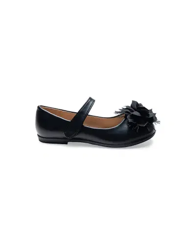 Tulleen Little Girl's & Girl's Dahlia Flower Flats - Black 4 (Child) | Thumbnail 2 Tulleen Little Girl's & Girl's Dahlia Flower Flats - Black 4 (Child) | Thumbnail 2