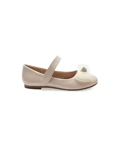 Tulleen Little Girl's & Girl's Lucille Bow Flats - Cream 4 (Child) | Thumbnail 2 Tulleen Little Girl's & Girl's Lucille Bow Flats - Cream 4 (Child) | Thumbnail 2